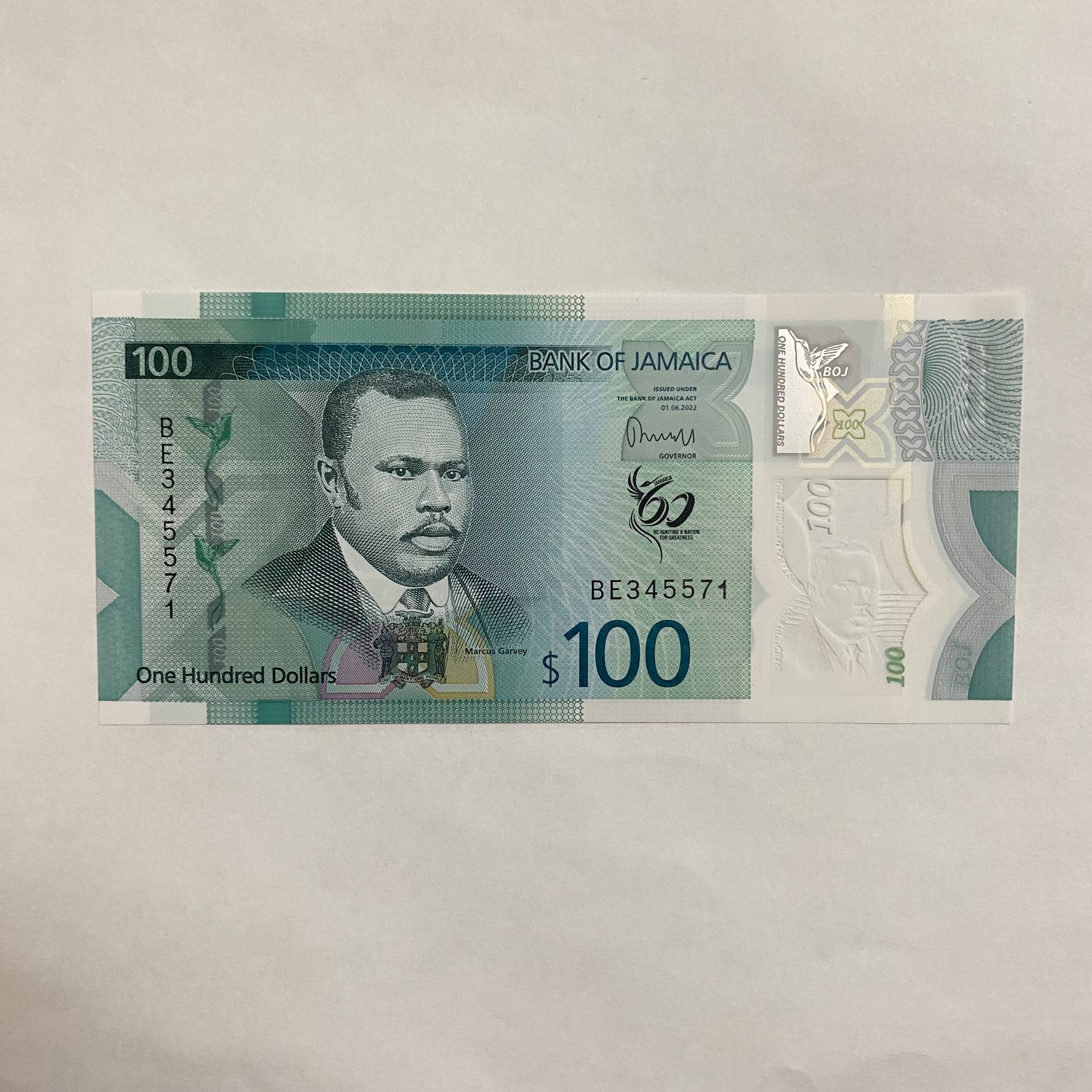 اسکناس جامائیکا 100 دلار پلیمری