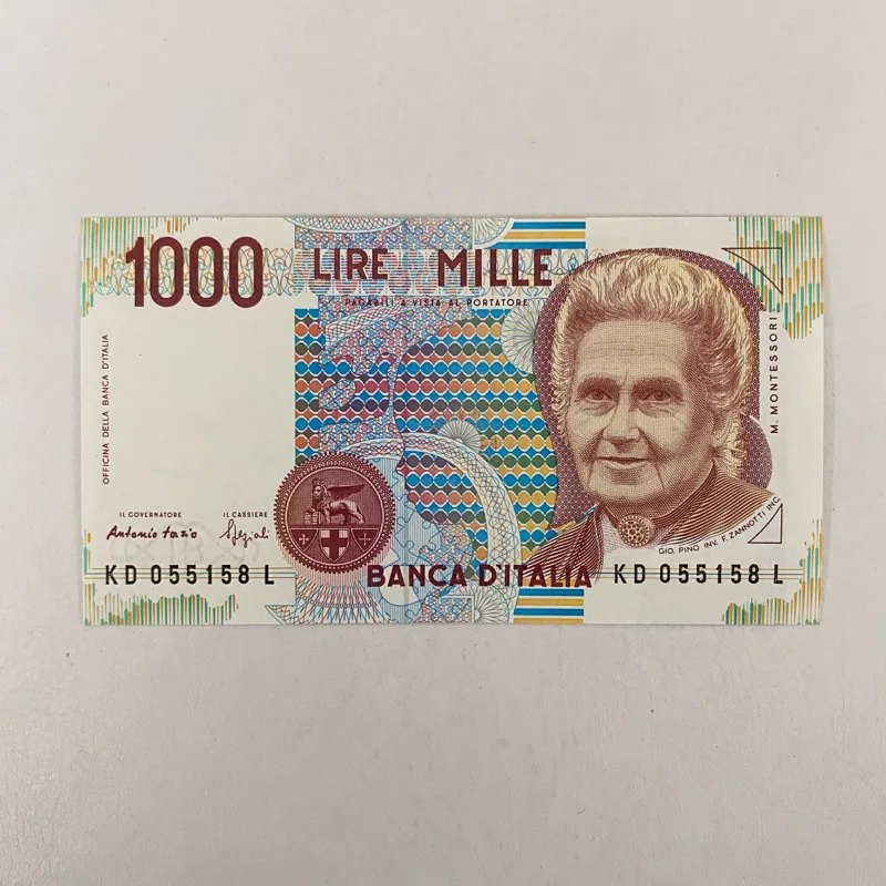 اسکناس ایتالیا 1000 لیر