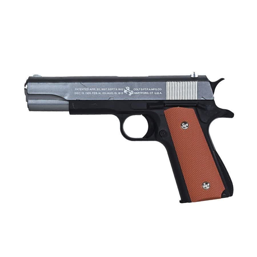 تفنگ اسباب بازی ایرسافت نقره ای کلت M1911