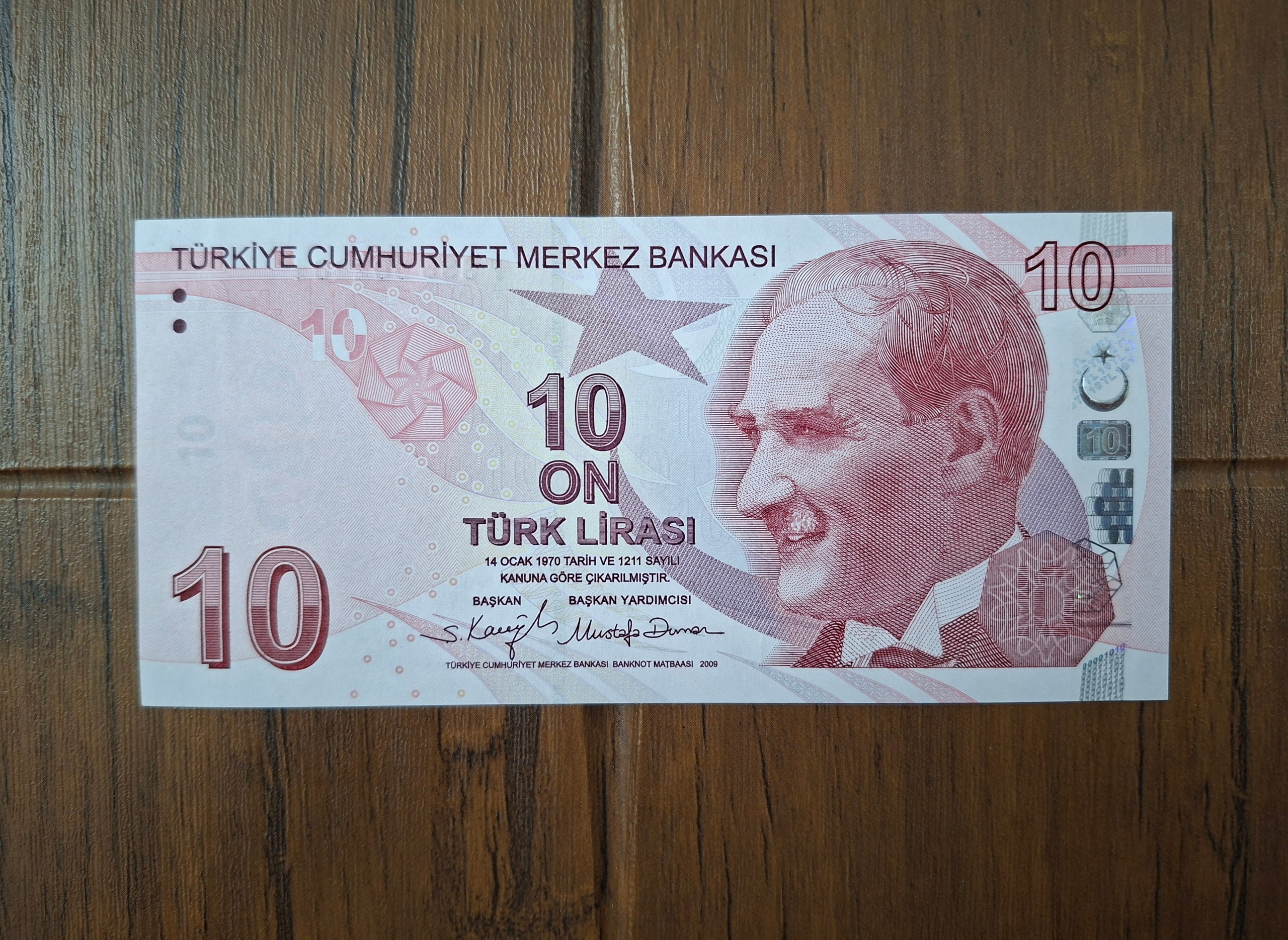 اسکناس 10 لیر ترکیه بانکی