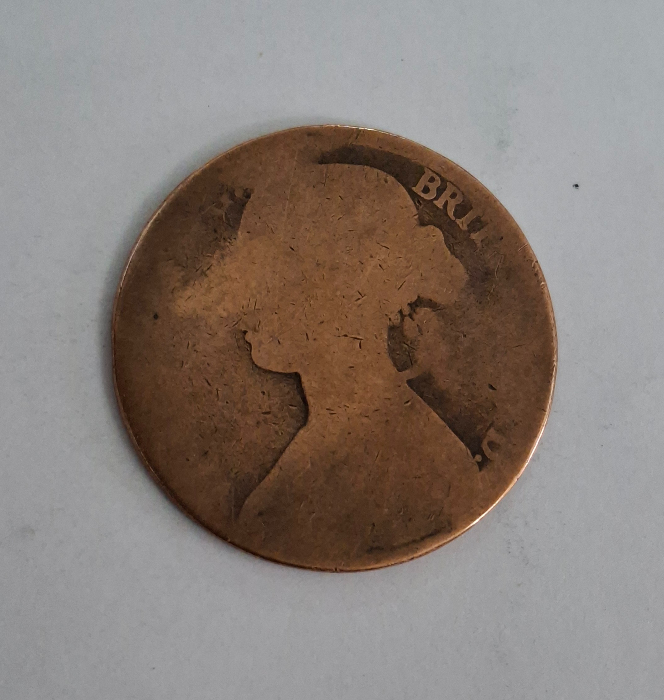 سکه یک پنی 1860 ملکه ویکتوریا مایاب