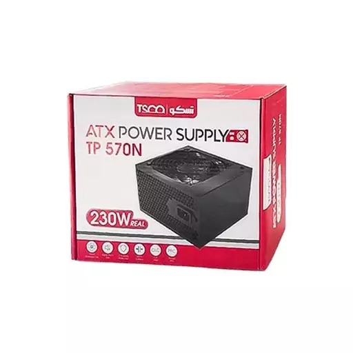 منبع تغذیه کامپیوتر تسکو مدل TP 570N توان 230 وات