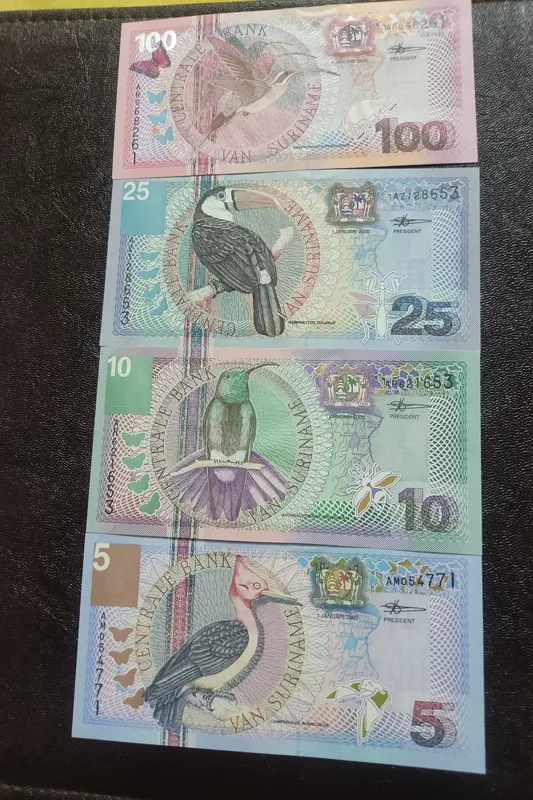 ست اسکناس زیبای سورینام