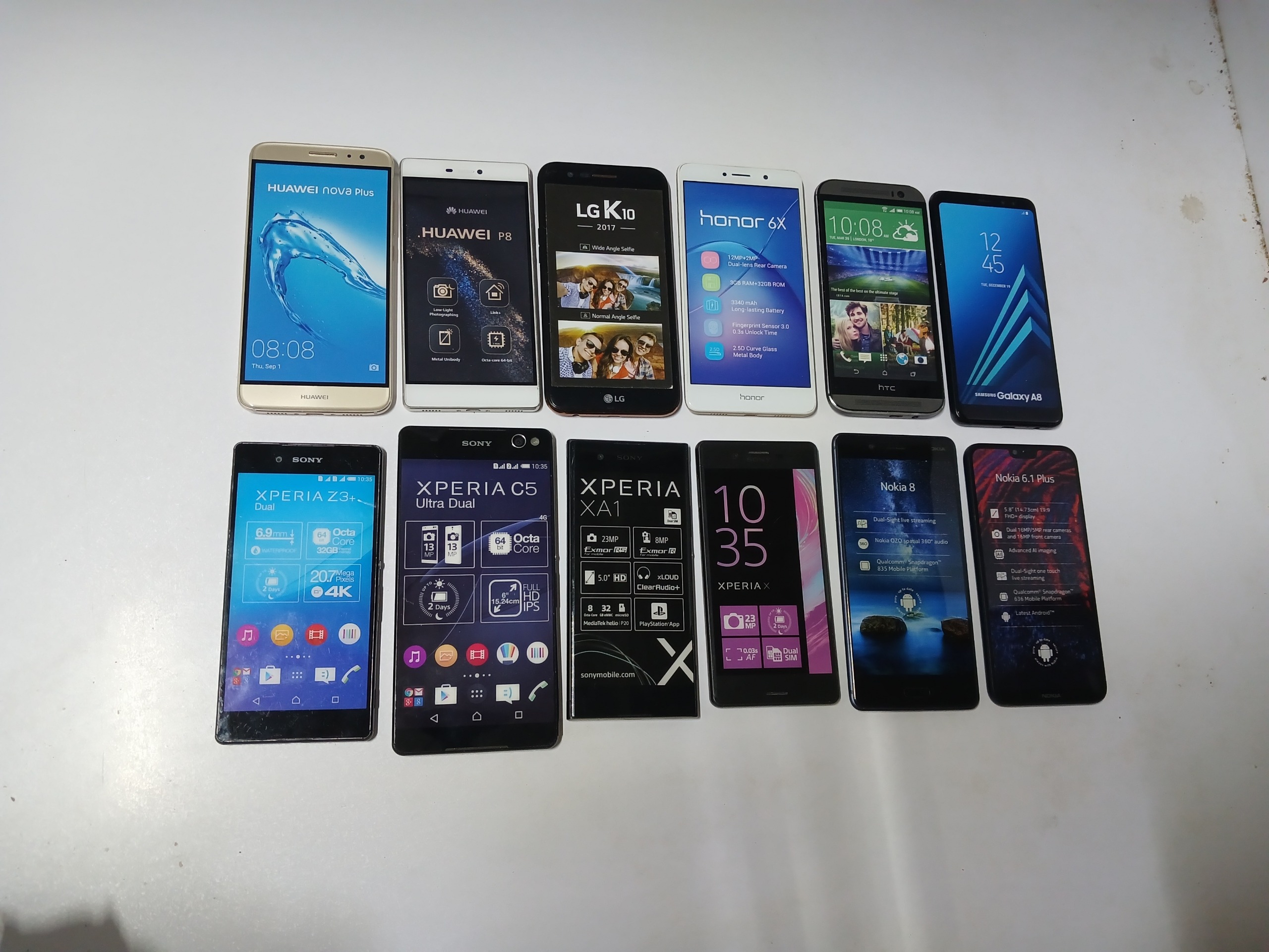 12عدد ماکت نوکیا سونی الجی اچ تی سی و