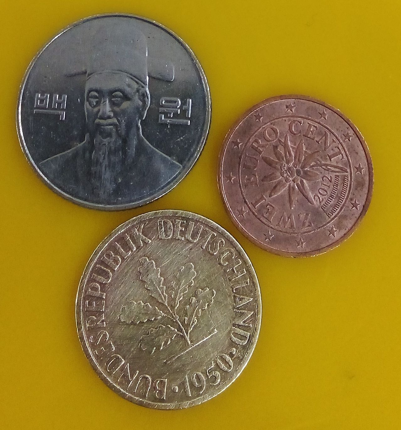 سه سکه کمیاب آلمان کره جنوبی و اروپا