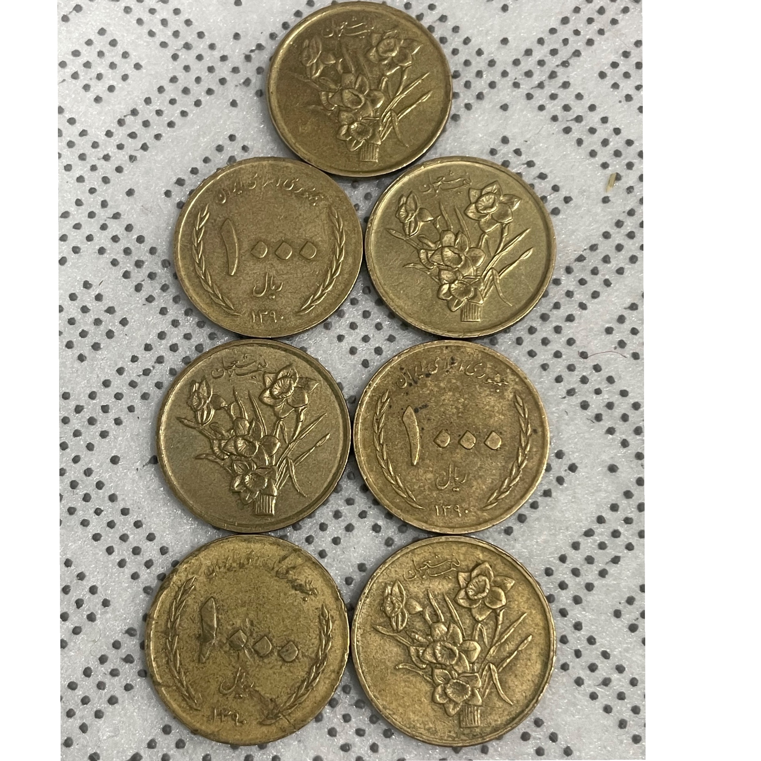 5عدد سکه 1000 ریالی مناسبتی(گل نرگس)