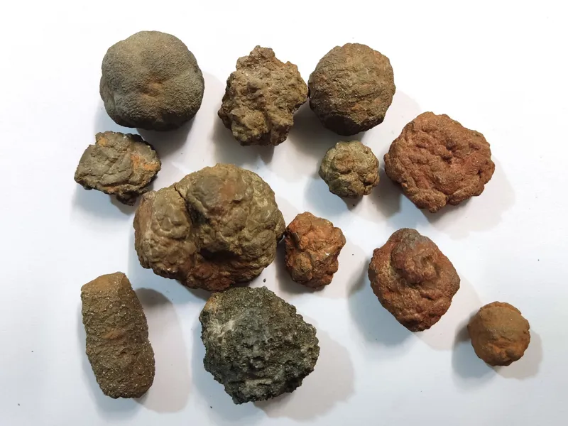 مجموعۀ بلورهای پیریت مختلف مخصوص تراش