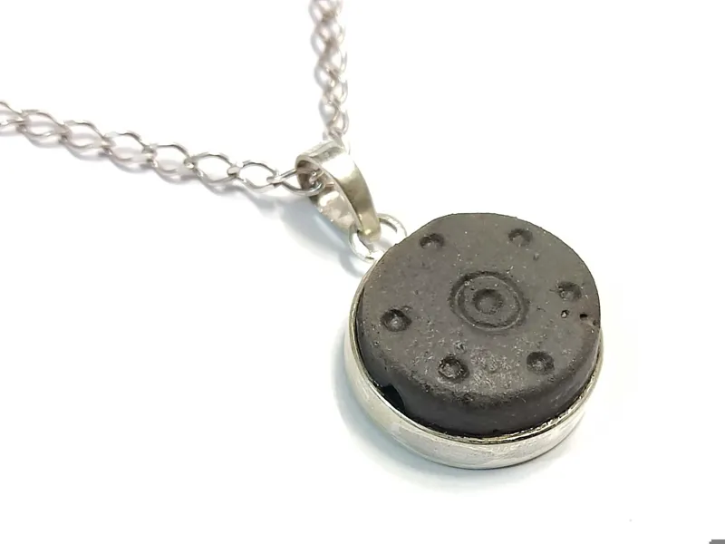 آویز نقره لوکس دستساز با مهره هبهاب نشاندار کهنه