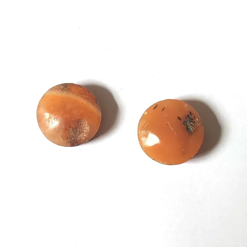 جفت مهره عقیق دکمه ای فوق کهنه