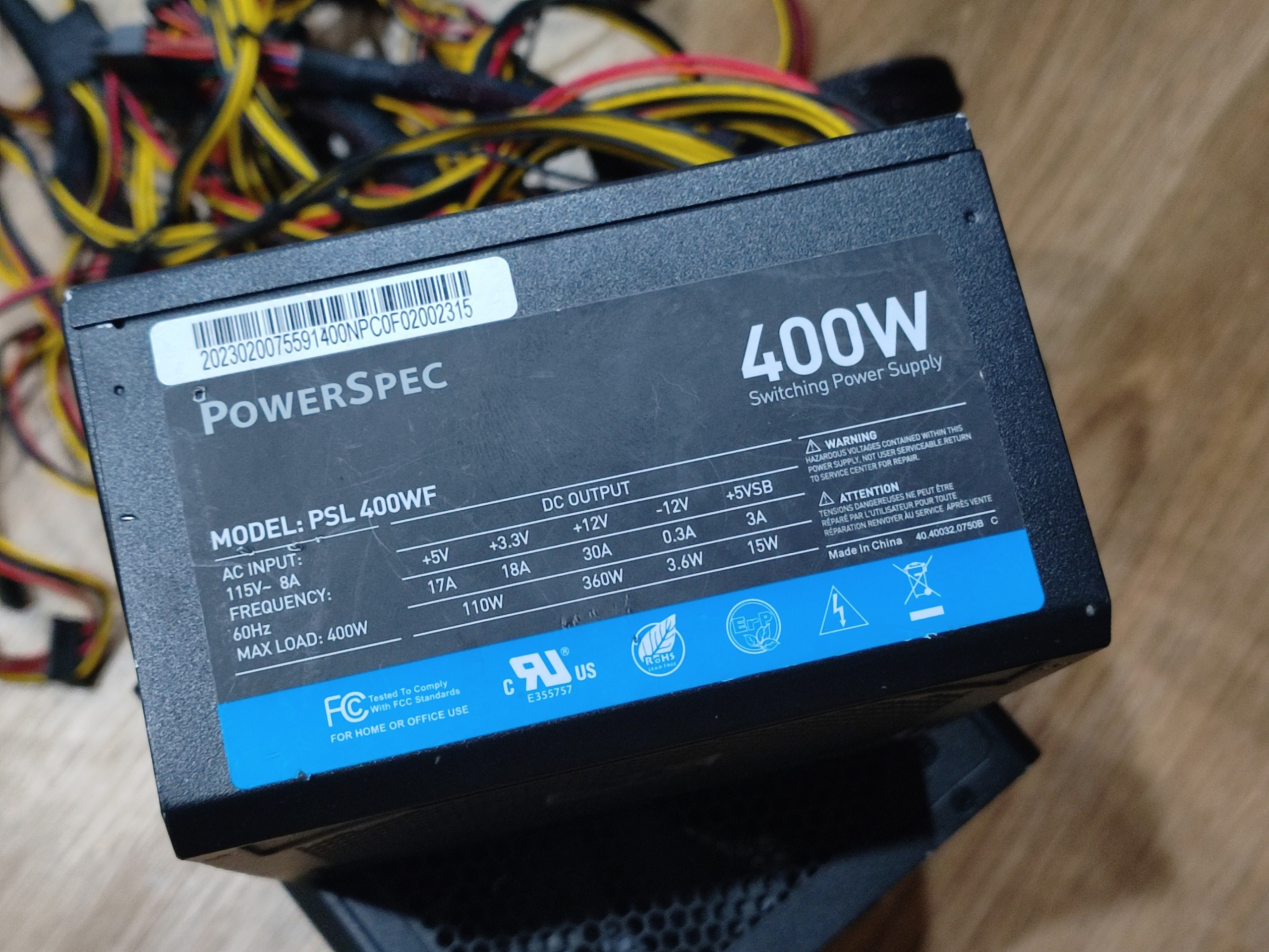 پاور 400 وات powerspec
