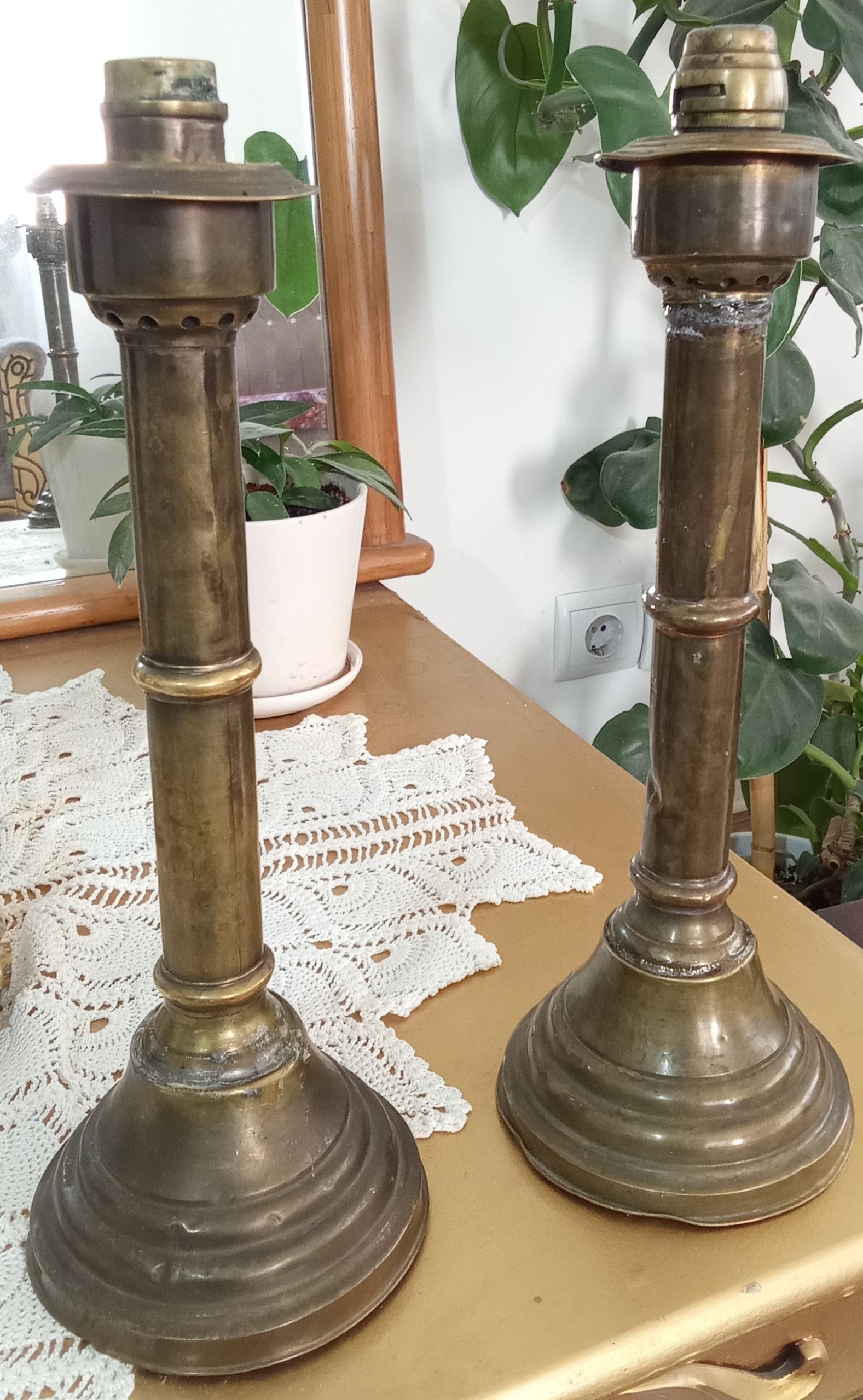 جفت شمعدان قاجاری روسی(تضمین اصالت)