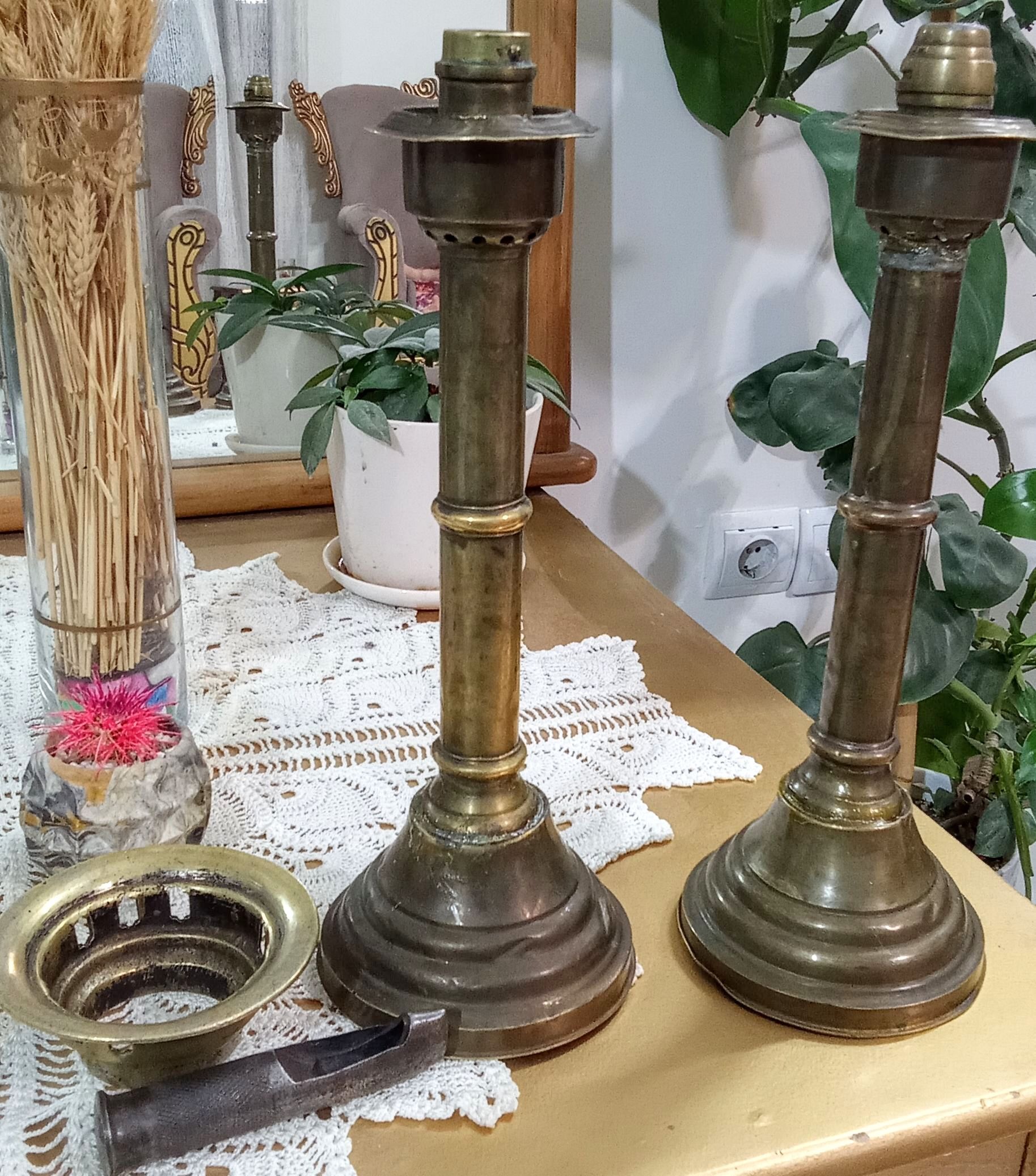 جفت شمعدان قاجاری روسیگیل باروتسر(تضمین اصالت)