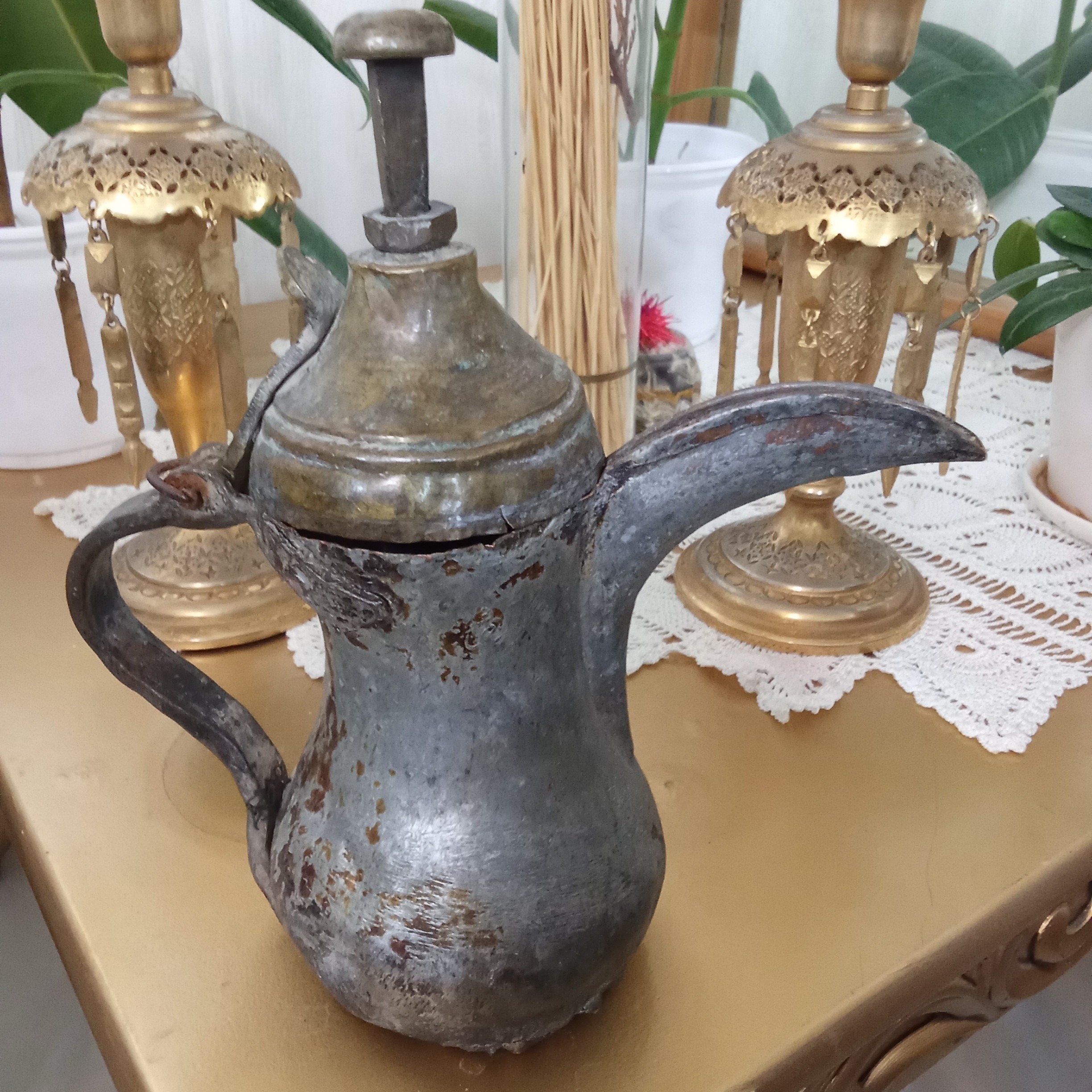 قهوه جوش مسی دوره صفوی مهردار(تضمینی)