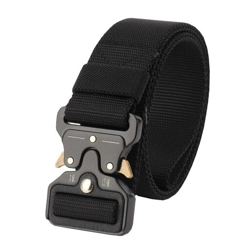 کمربند مردانه مدل تاکتیکال مشکی سگک ضخیم