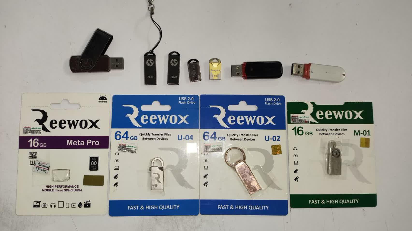 10 عدد فلش سالم و معیوب 1 مموری یکجا با هم