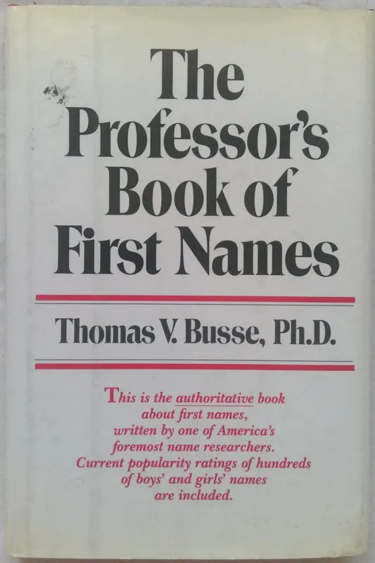 The professors book of first names