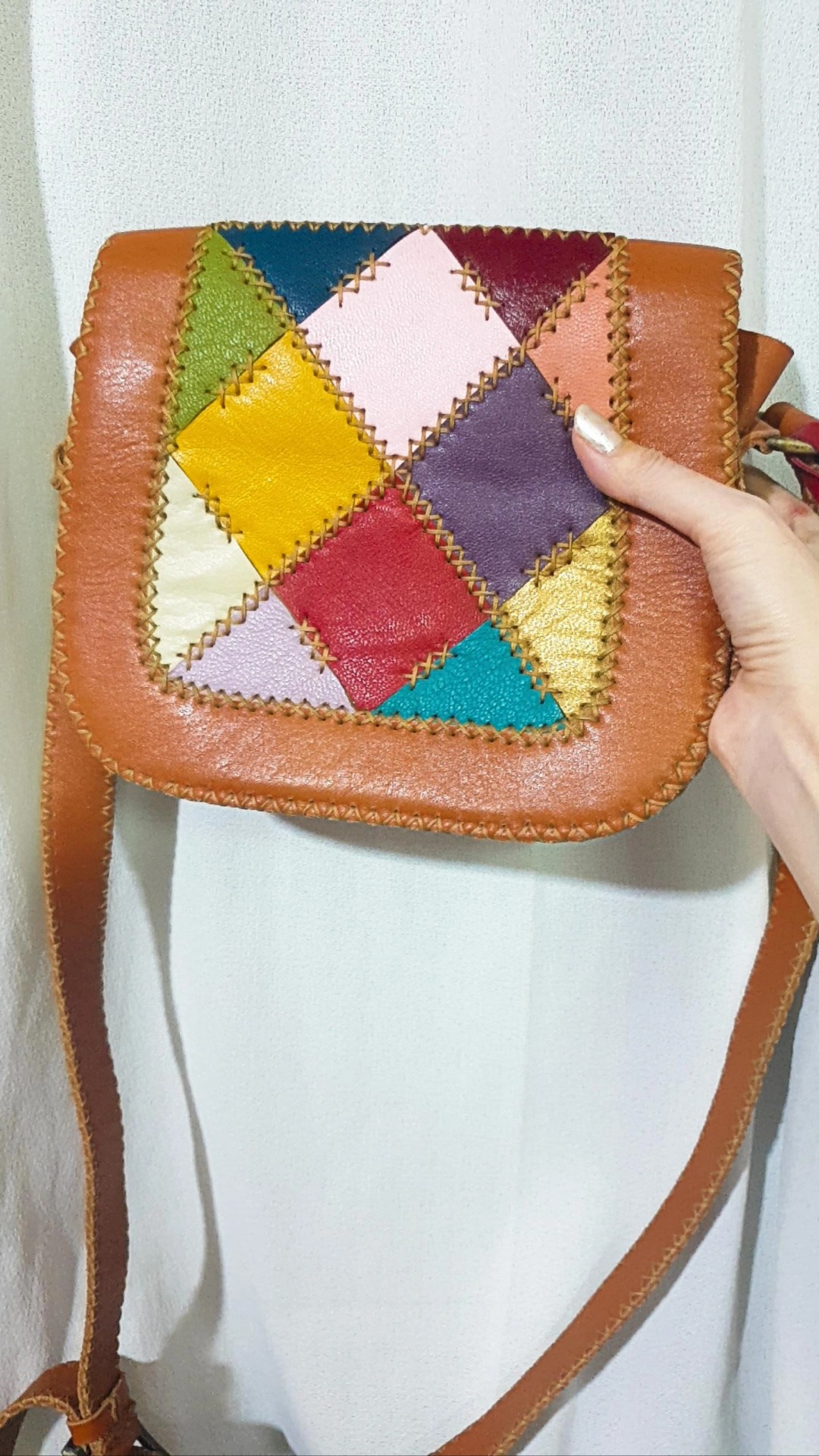 کیف چرم طبیعی دست دوز نو