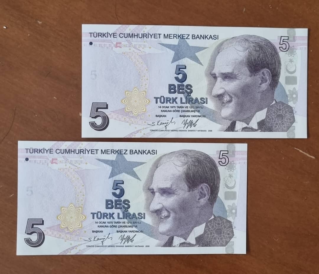 جفت بانکی 5 لیر ترکیه