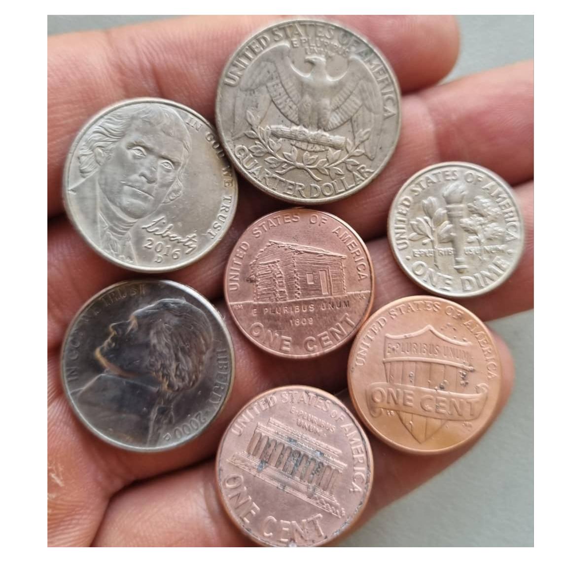 پکیج 7 سکه غیر تکراری آمریکا