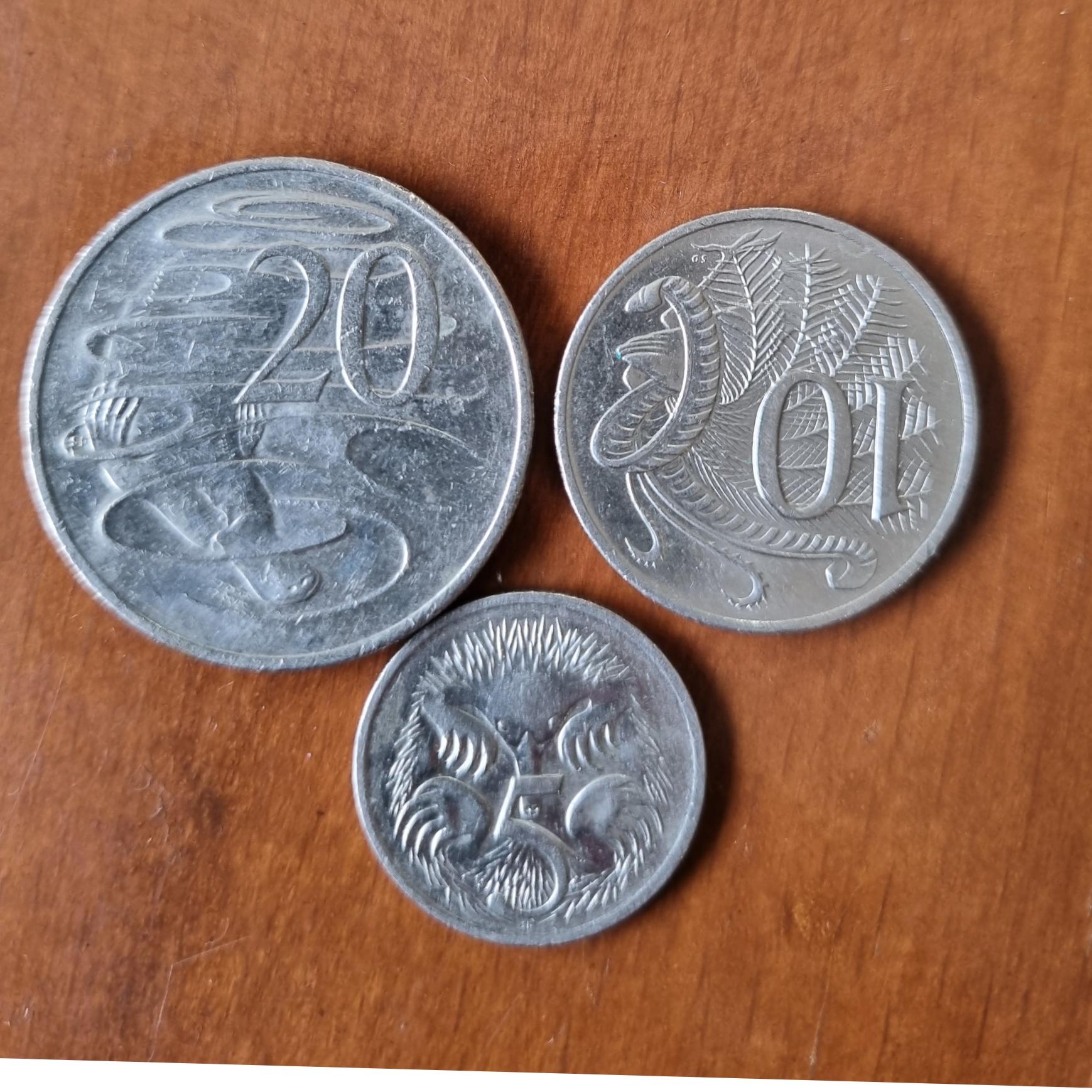 سکه 5،10،20 سنت استرالیا(ازیک دوره ملکه)