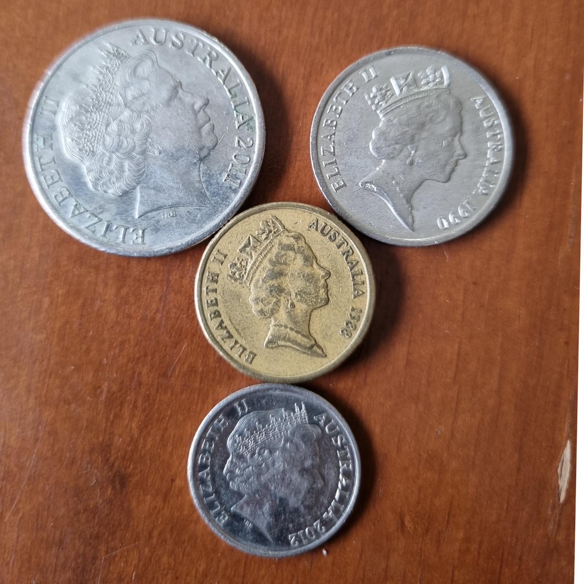 سکه 5،10،20 سنت و2 دلار استرالیا (پکیج4سکه)