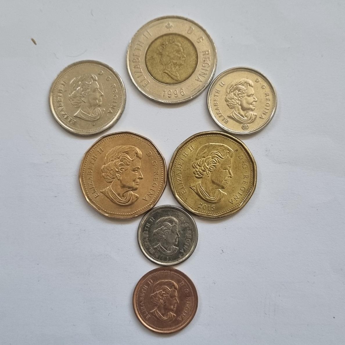 پکیج سکه های کانادا (ازیک 1 سنت تا 2 دلار)