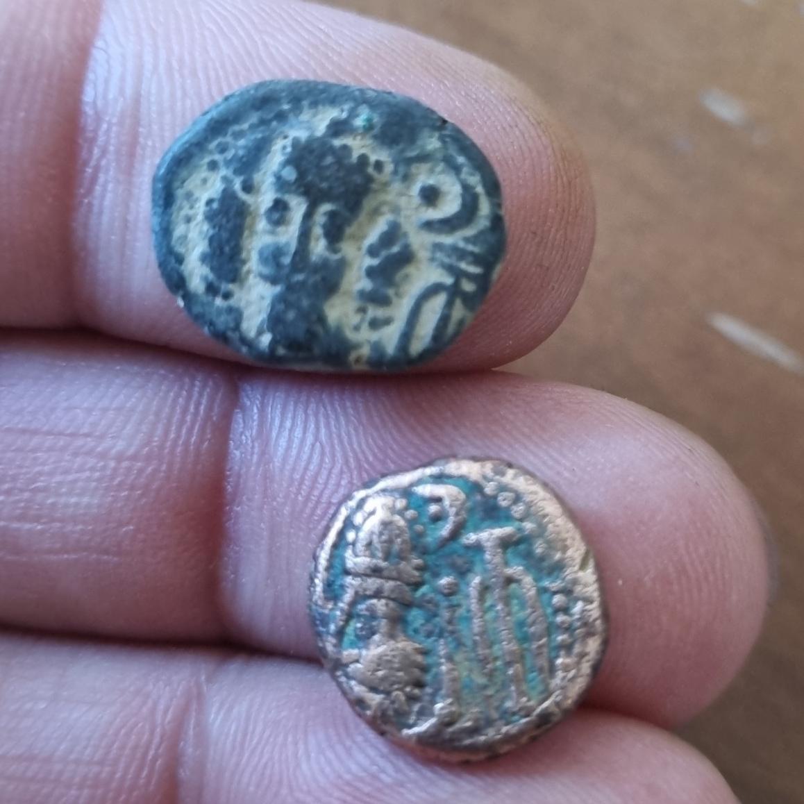 2 عدد سکه باستانی ایلمای ضرب یک
