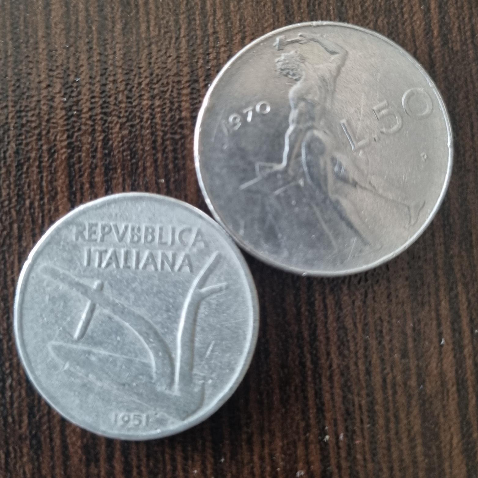 سکه ایتالیا قدیم (2طرح مختلف باهم)