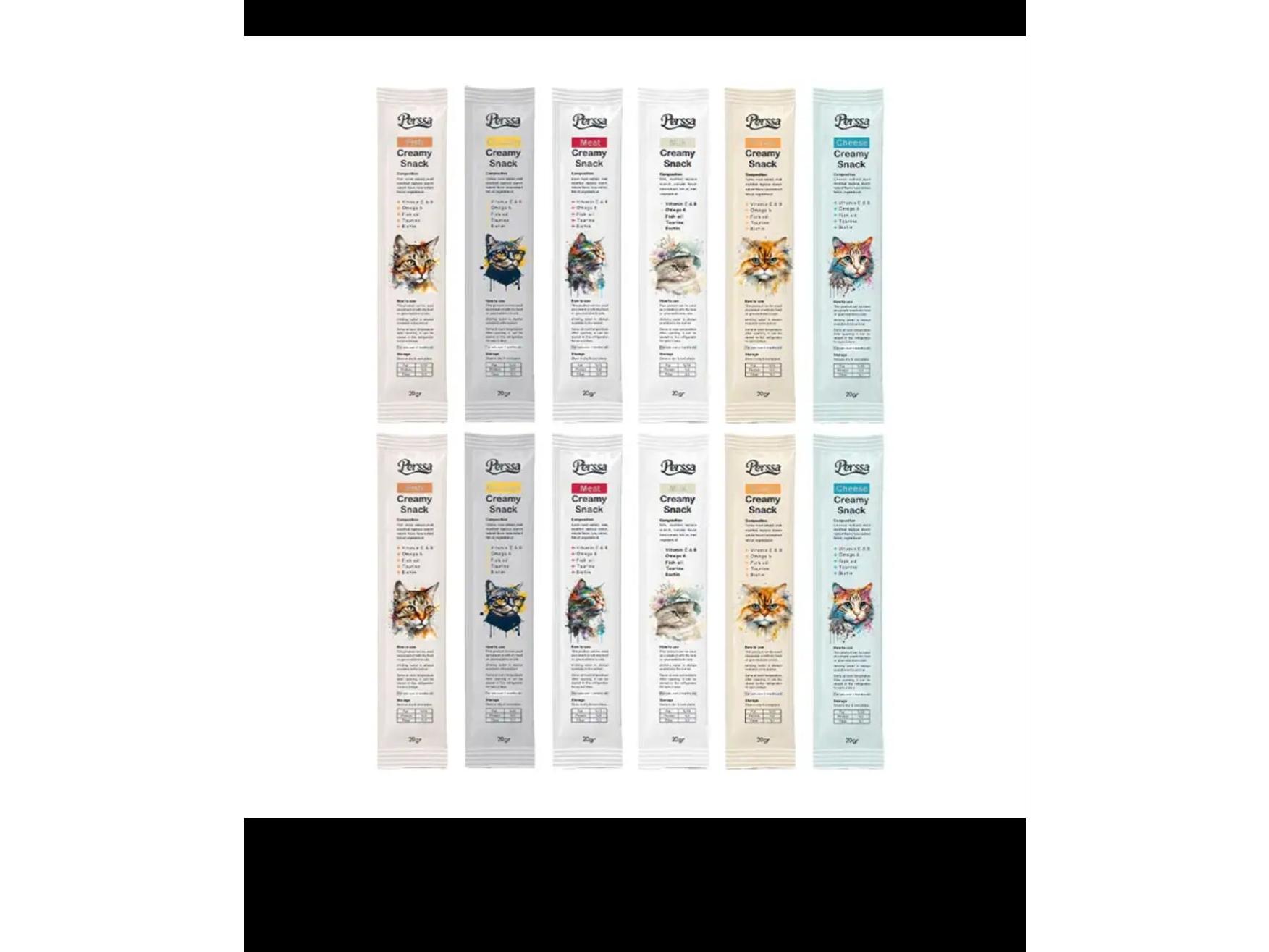 بستنی گربه پرسا مدل Mix وزن 20 گرم مجموعه 12 عددی