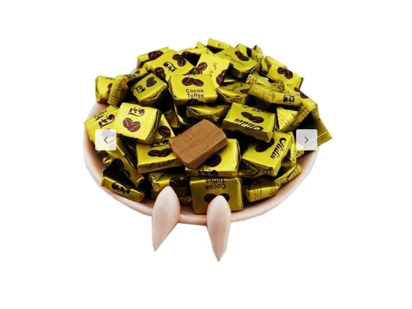 شکلات تافی کام گوش کاکائویی مربعی آیدین ( 500 گرم