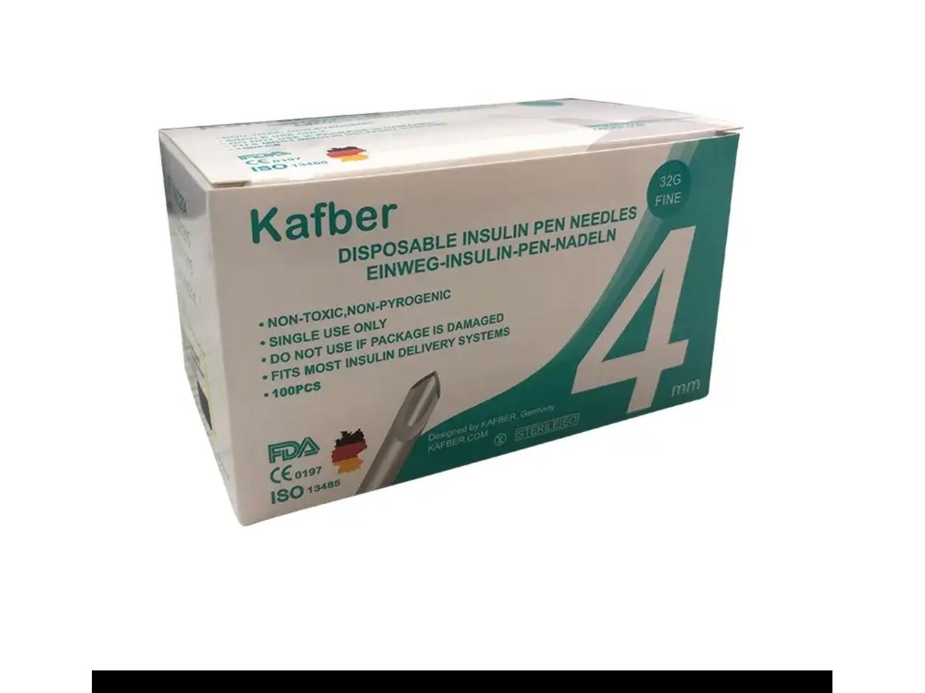 سوزن قلم انسولین کافبر مدل 4mm بسته 100 عددی