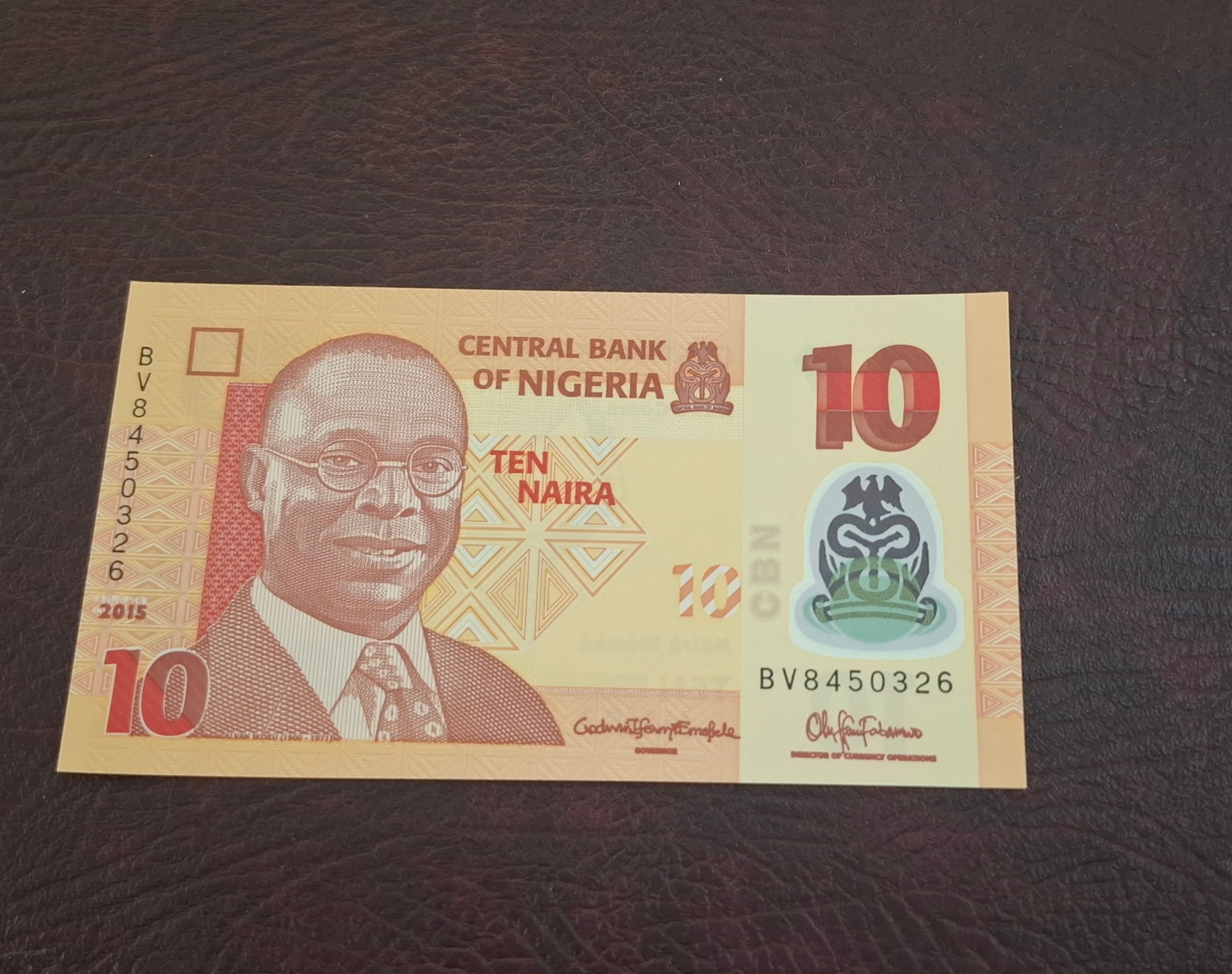 اسکناس 10 نایرا پلیمری نیجریه