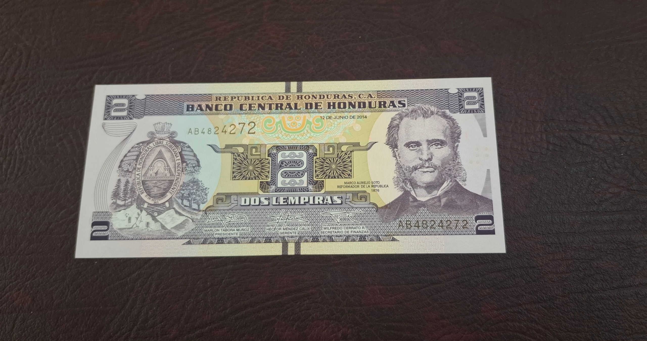 اسکناس 2 لمپیراس هندوراس 2014