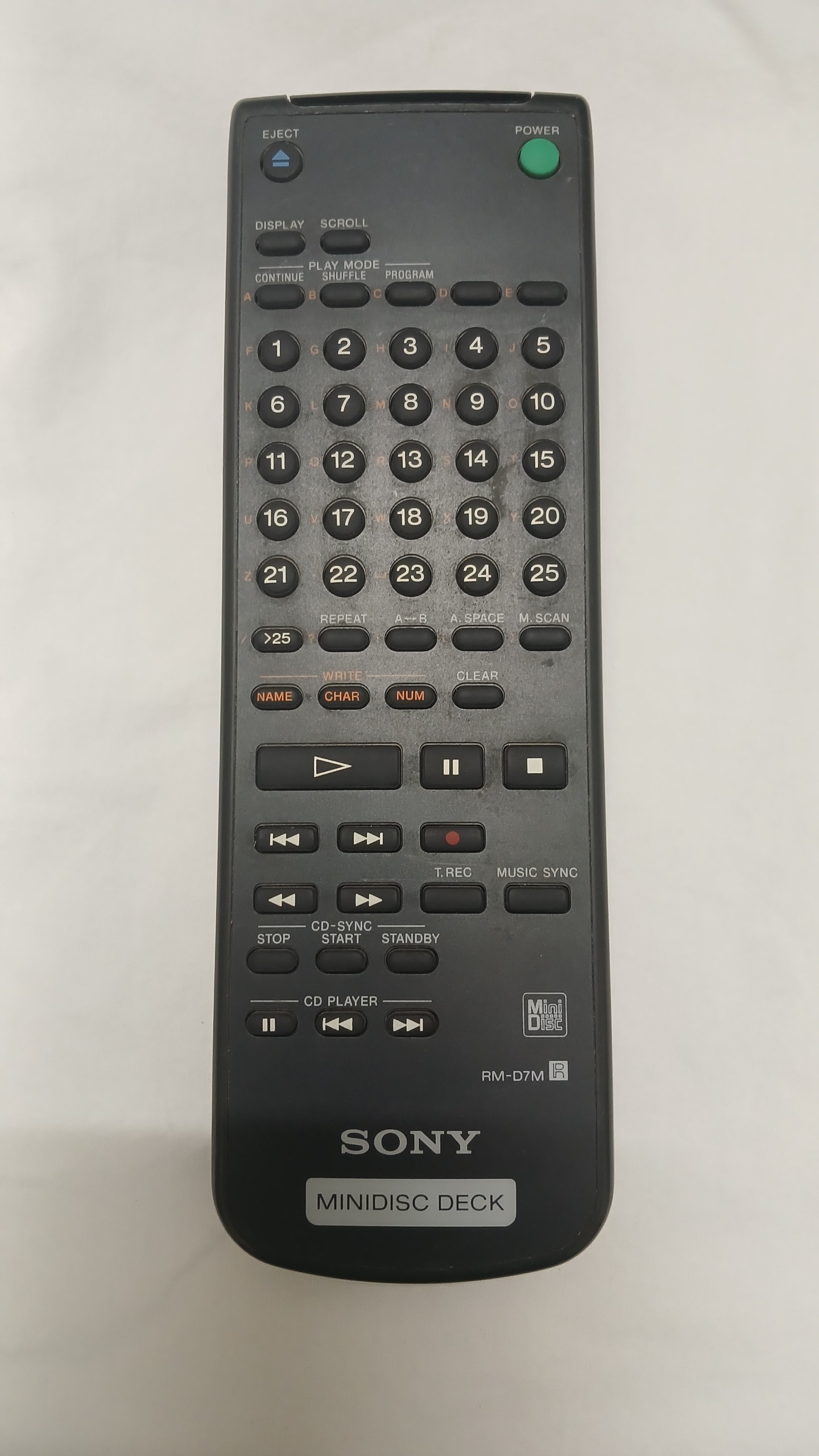 کنترل سونی  MINIDISK DECK - RM - D7M
