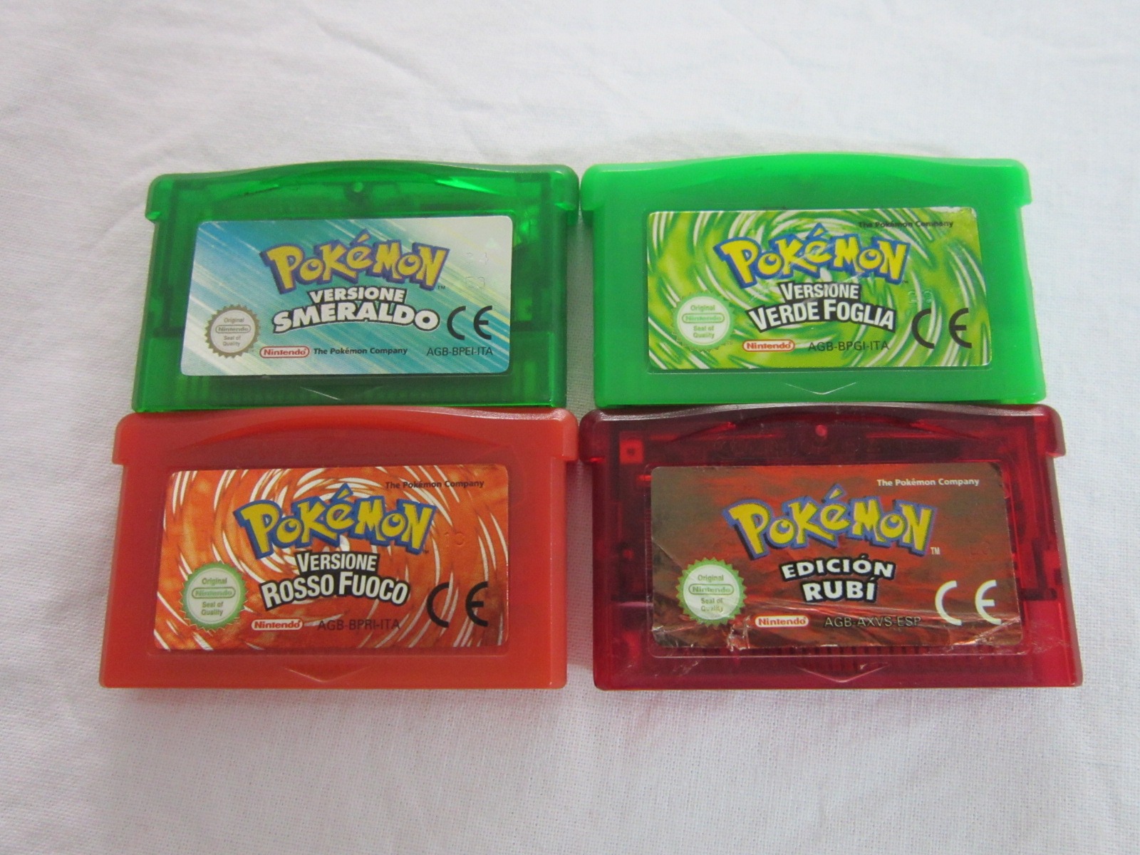 4 عدد کارتریج اورجینال pokemon گیم بوی ادونس