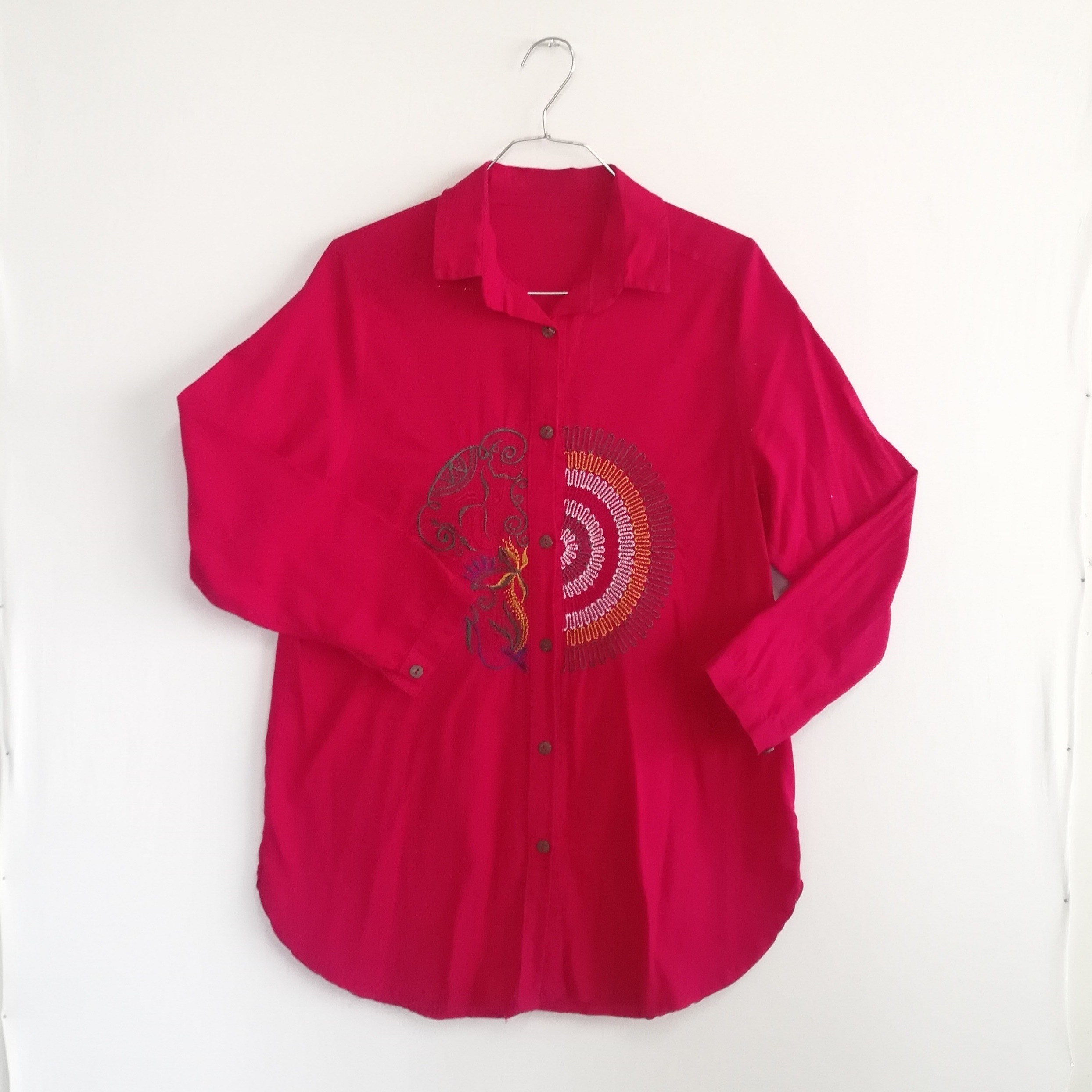 شومیز نخی گلدوزی شده درجه یک بدون آبرفت