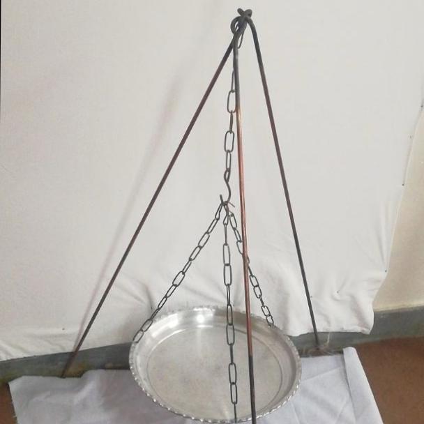 سه پایه آتش تاشو و تابه سفری و کمپینگ