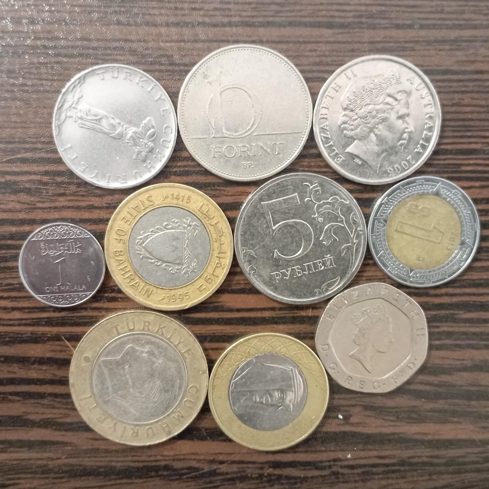 10 عدد سکه خارجی غیر تکرار 50