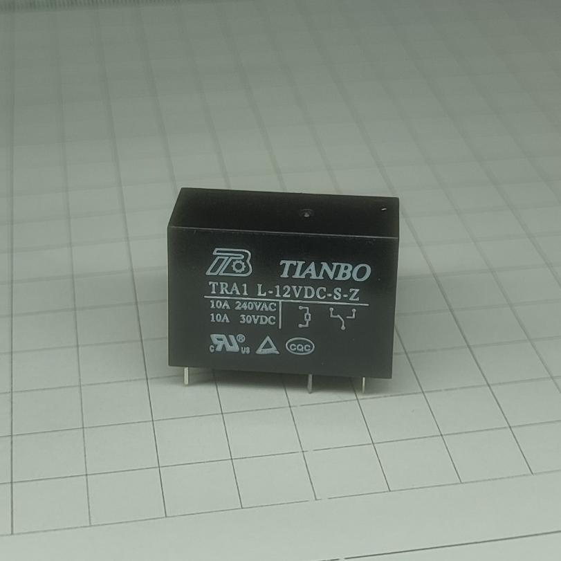 رله کتابی تیانبو 12 ولت 10 آمپر 5 پایه TRA1 L-12V