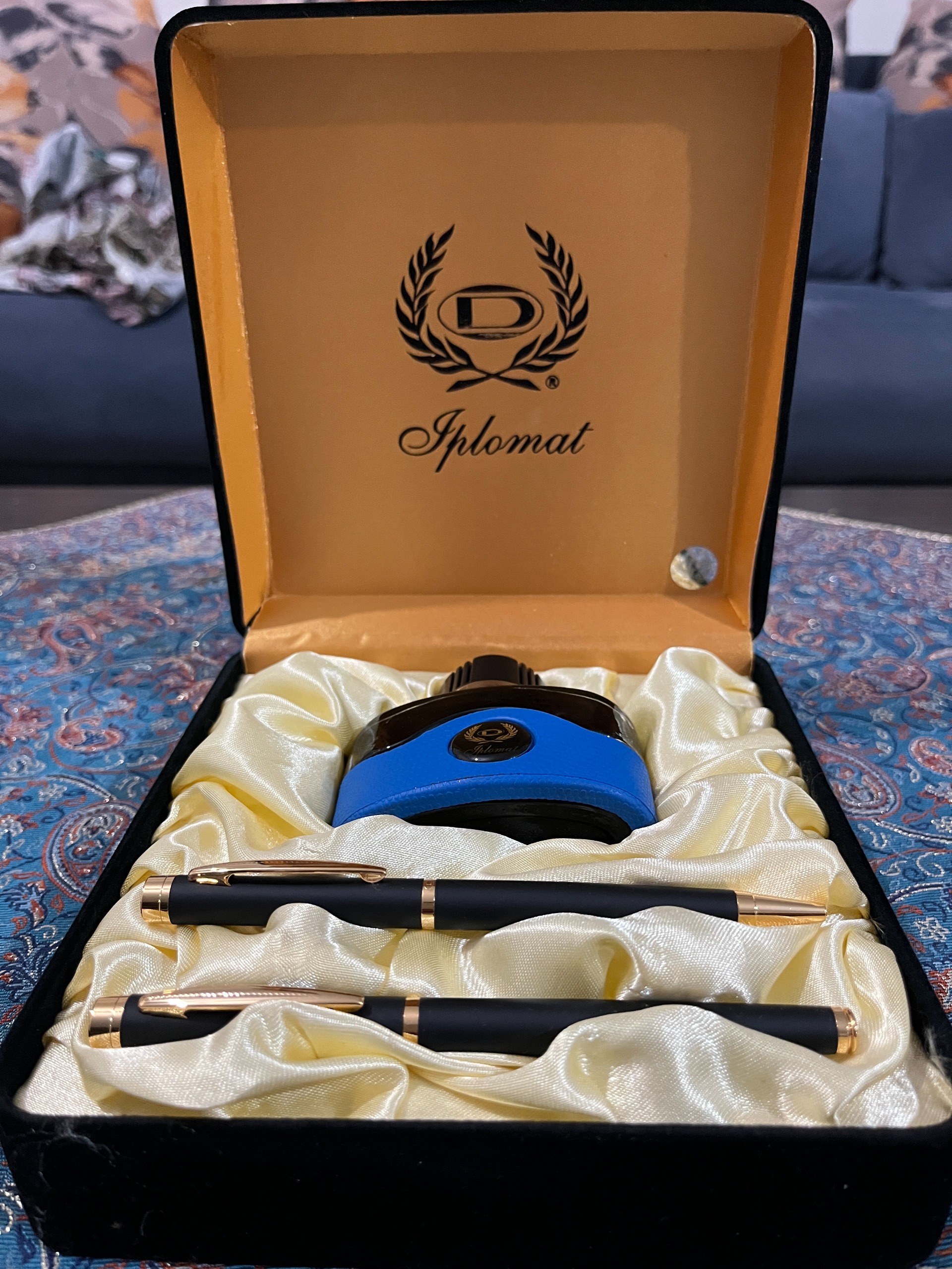 ست خودکار و خودنویس ایپلمات جعبه مخمل (نو)