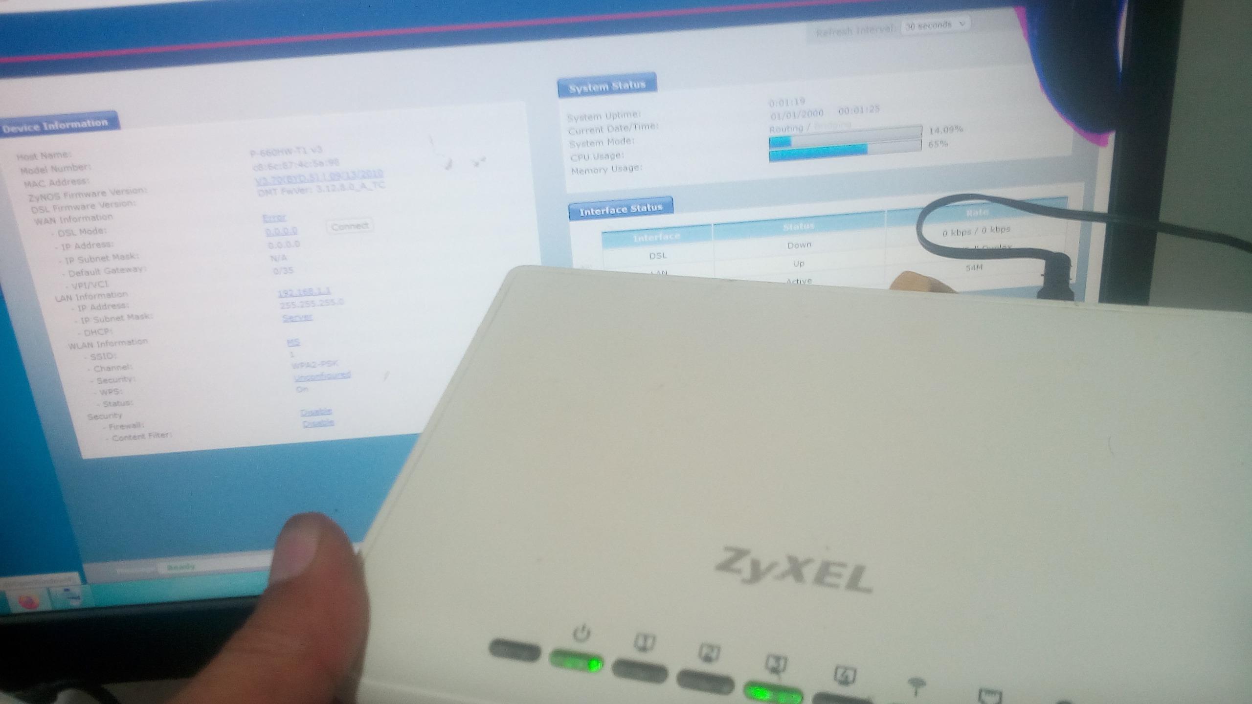 مودم وایرلس زایکسل مدل P-650HW-T1 V3