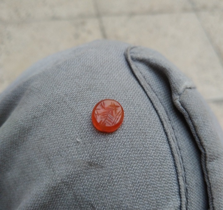 عقیق خطی یمنی کهنه با خط میخی با قدمت بالا