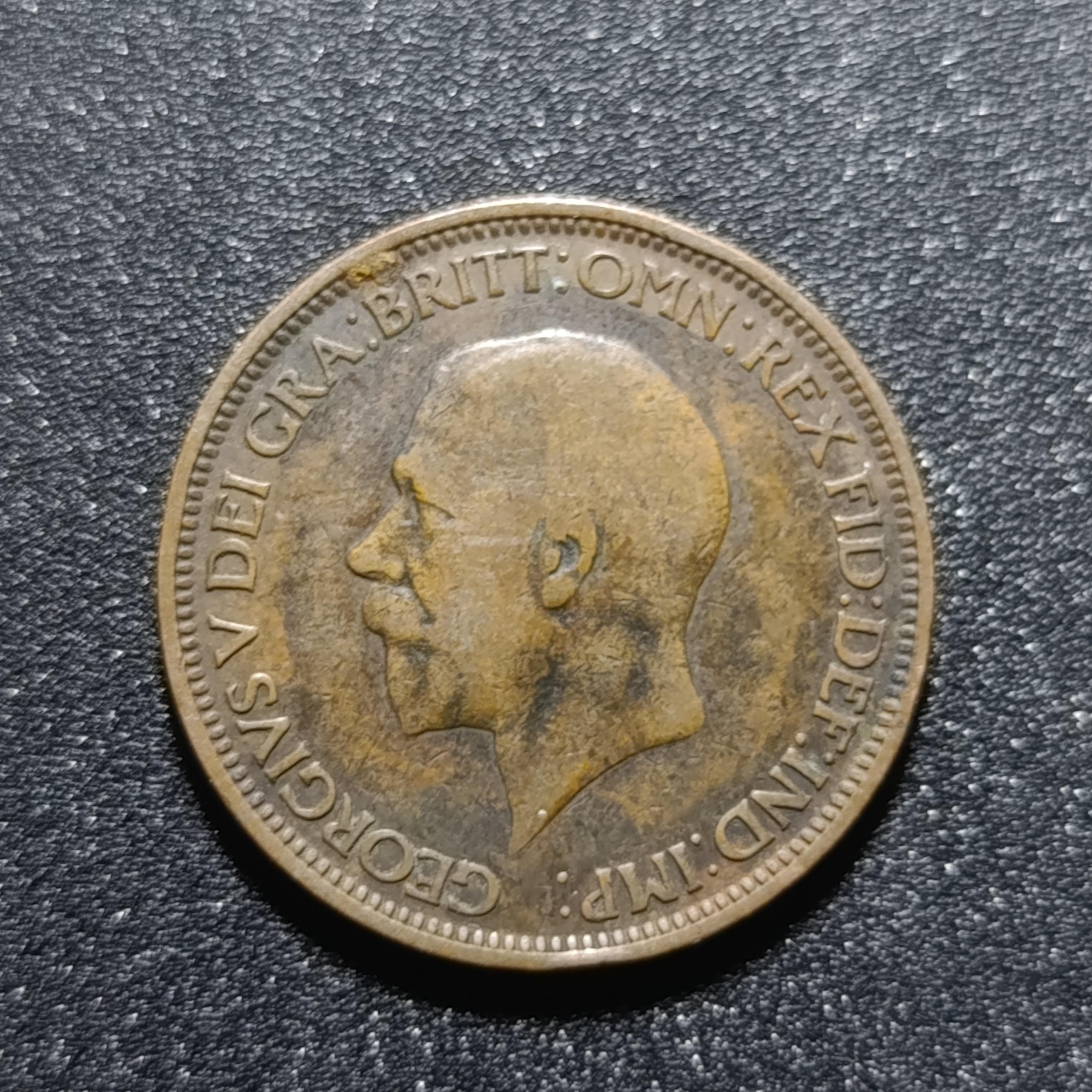 سکه 1928 کلکسیونی نیم پنی جورج پنجم