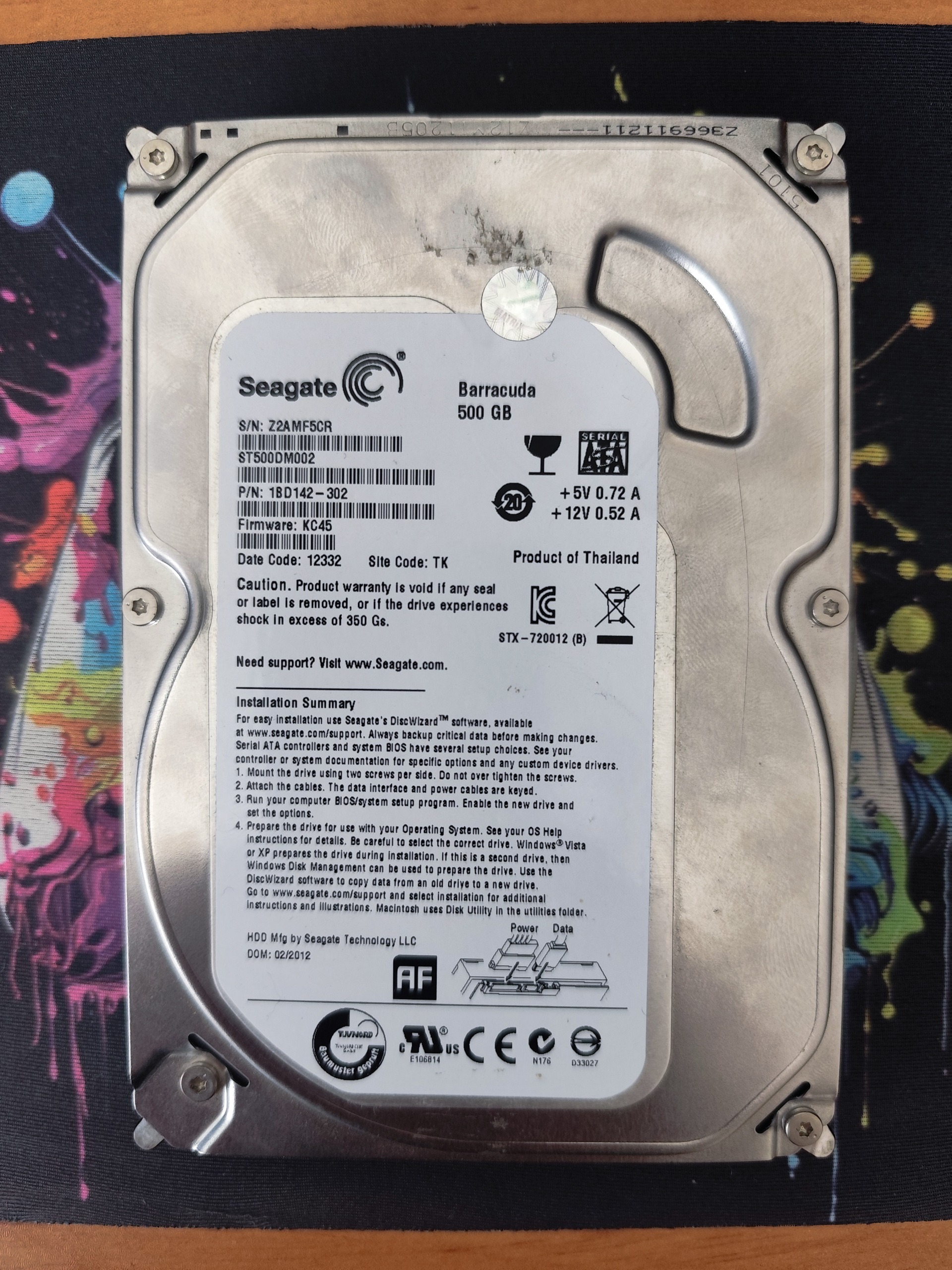 هارد اینترنال HDD ظرفیت 500 گیگابایت برند Seagate