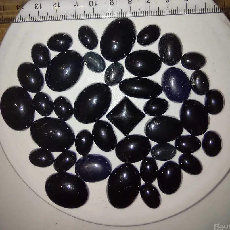 پک نگین سنگ انیکس - اونیکس سیاه، یشم یا عقیق سیاه