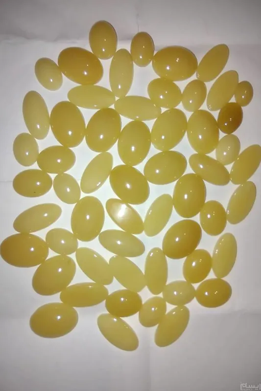 پک نگین عقیق جید زرد