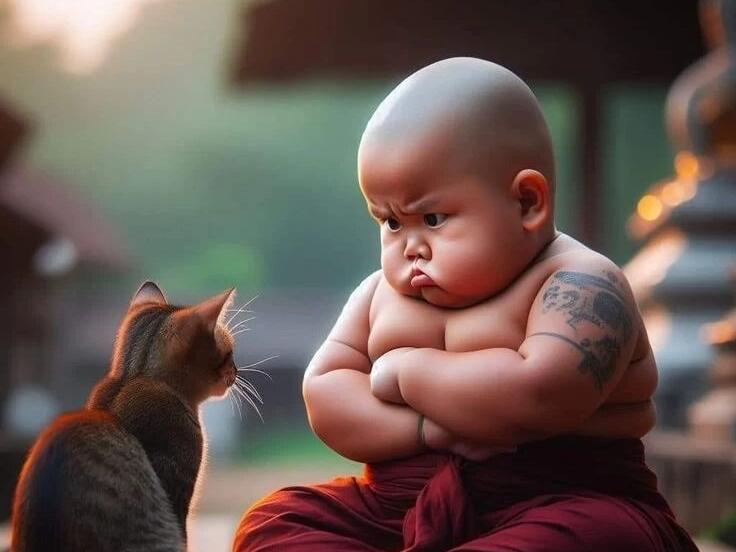 توپولی اخم کرده به گربه