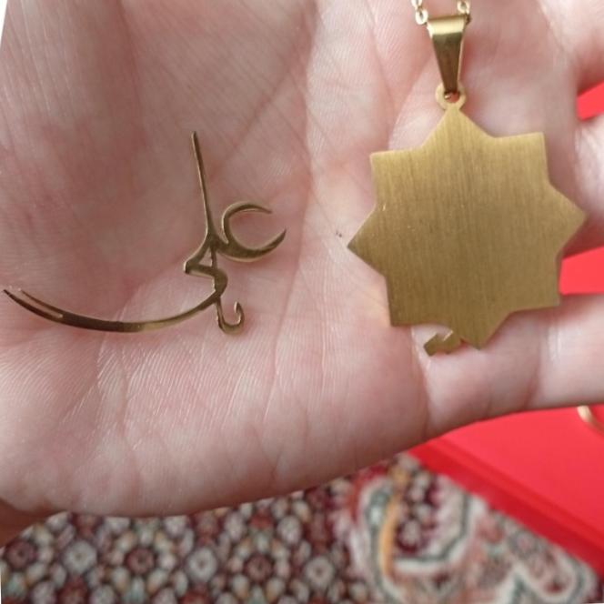 گردنبند و زنجیر استیل ابطلا طرح (یا علی) بی نظیر