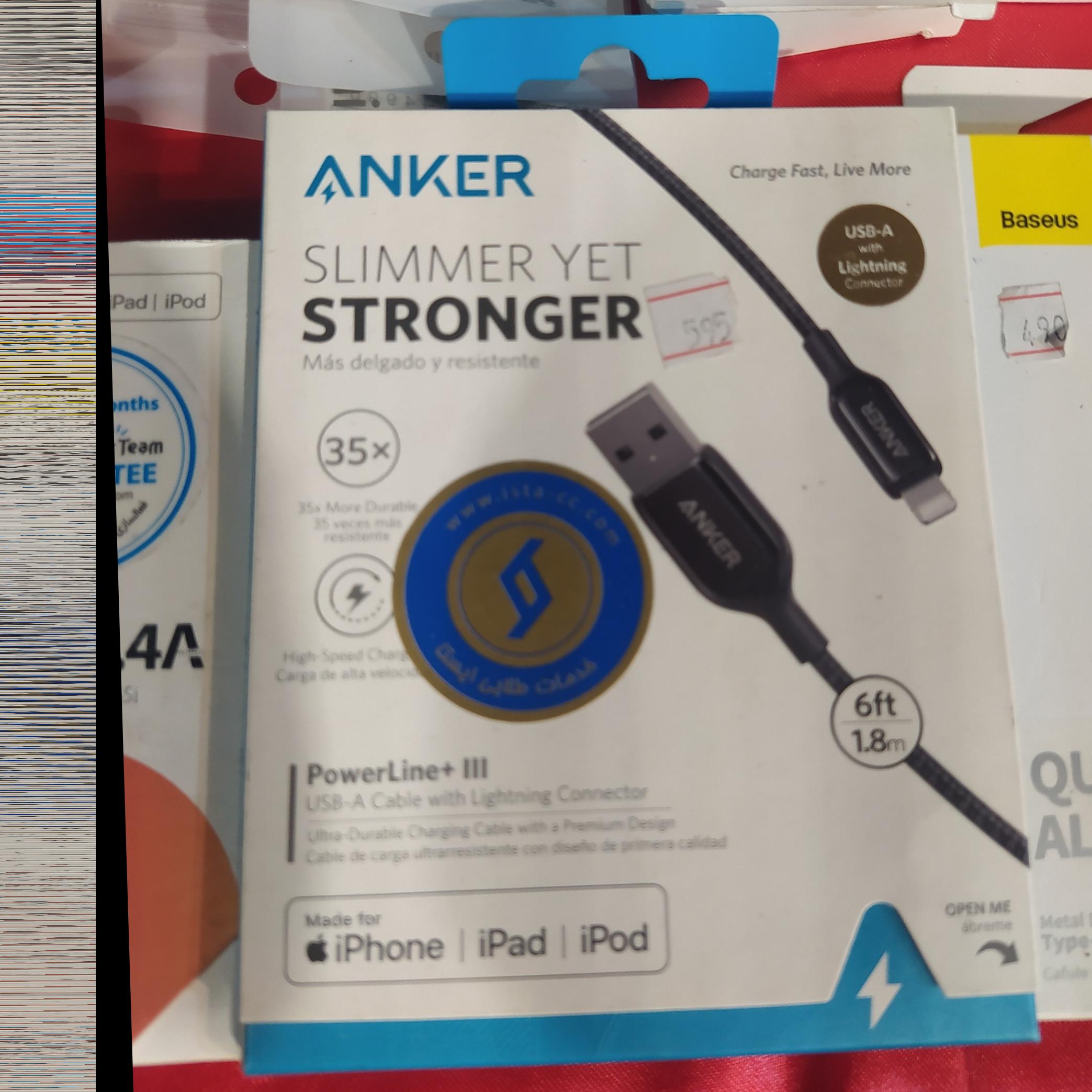 کابل شارژ anker آیفونی اصل