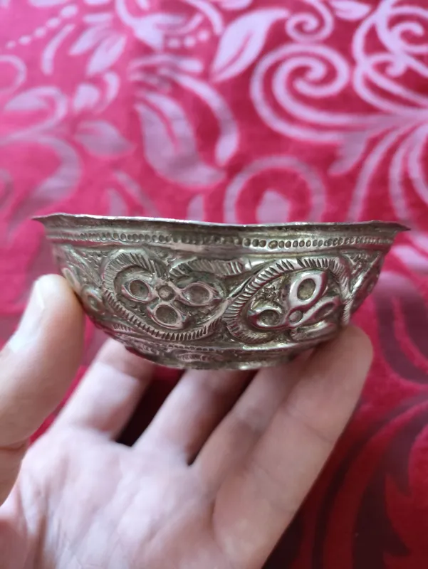 پیاله ورشو قلمزنی دستی قاجاری